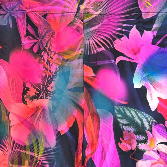 Torrid Swim Shorts Bottom 3X Multi Leaves Floral Print Strappy NWT SW-2101 - Picture 3 of 10